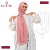 Chiffon Plain Scarf - Flamingo